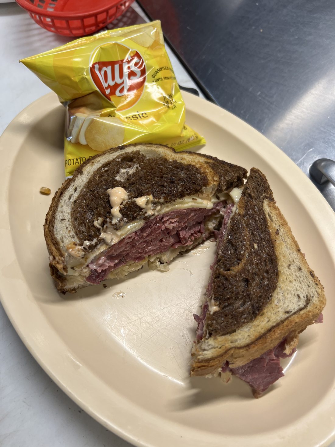 Grilled reuben sandwich at Kelly's Keywest